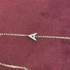 MEJURI Elegant Gold and Diamond “A” Bracelet